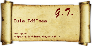 Gula Tímea névjegykártya